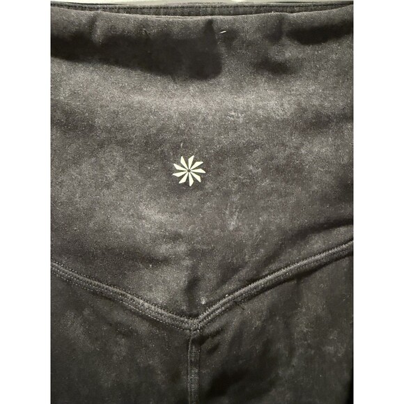 Athleta Elation Misty Lace Tight Women's Small Black Grey Metallic Leggings - Picture 4 of 8